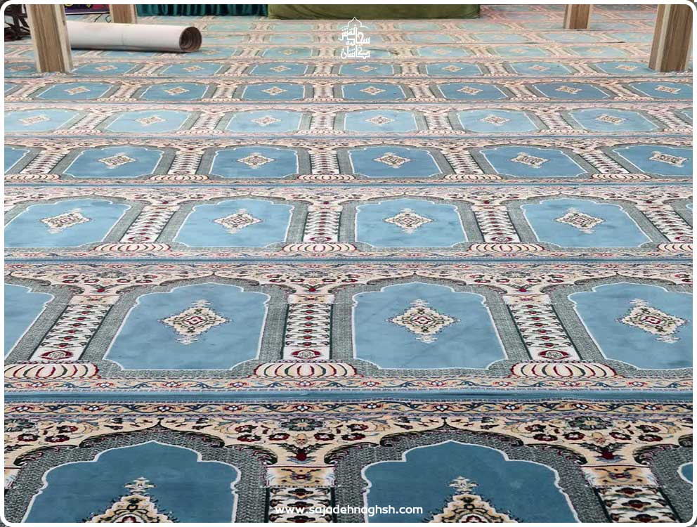 خرید فرش مسجد  رنگ آبی